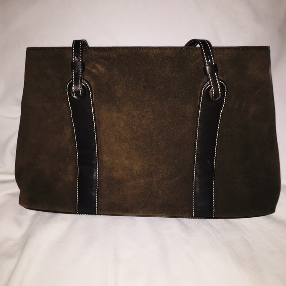 Ann Taylor Handbags - 🤎 Ann Taylor Chocolate suede shoulder tote